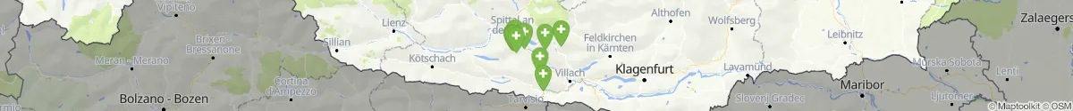 Kartenansicht für Apotheken-Notdienste in der Nähe von Paternion (Villach (Land), Kärnten)
